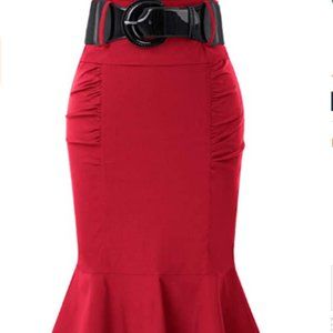 Women’s Pencil Skirt with Belt BP627
